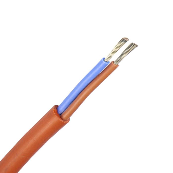 SIHF siliconenkabel vertind 2X1,0 mm2 roodbruin (Eca) (Haspel 1000 mtr) - Afbeelding 1