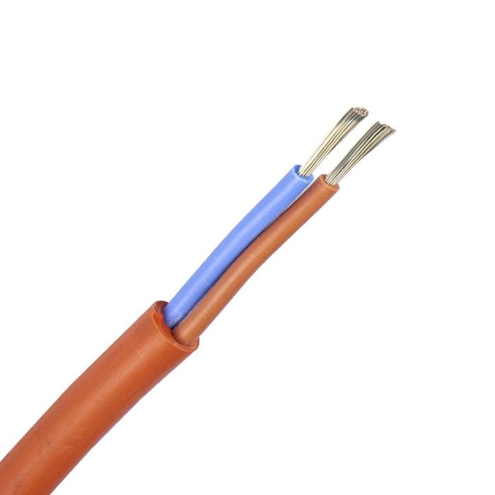 SIHF siliconenkabel vertind 2X1,5 mm2 roodbruin (Eca) (Haspel 1000 mtr) - Afbeelding 1