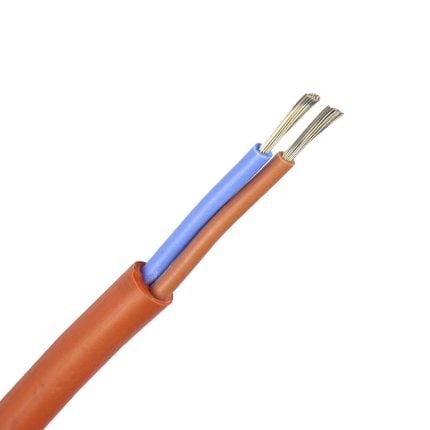 SIHF siliconenkabel vertind 2X0,5 mm2 roodbruin (Eca) (Haspel 500 mtr)