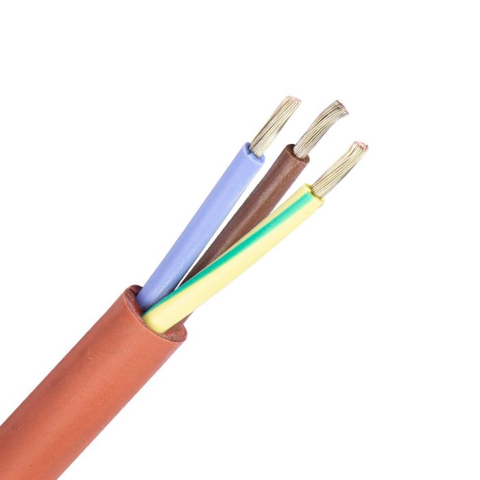 SIHF siliconenkabel vertind 3G0,5 mm2 roodbruin (Eca) (Ring 100 mtr) - Afbeelding 1
