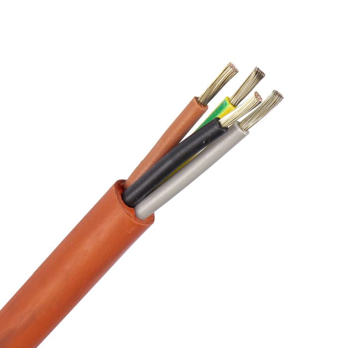 SIHF siliconenkabel vertind 4G0,5 mm2 roodbruin (Eca) (Ring 100 mtr) - Afbeelding 1