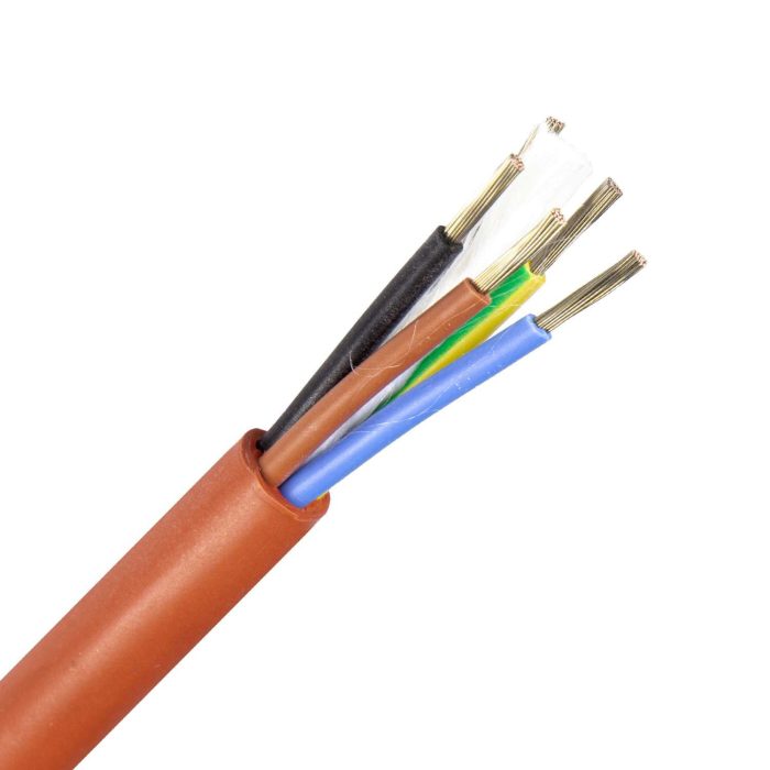 SIHF siliconenkabel vertind 5G1,0 mm2 roodbruin (Eca) (Haspel 1000 mtr) - Afbeelding 1