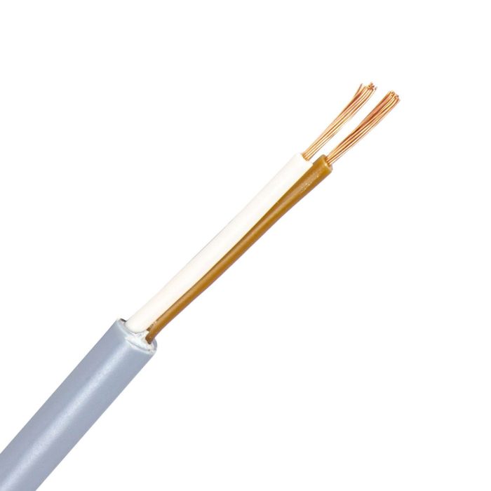 LiYY kabel 2X1,5 mm2 grijs (Eca) (Ring 100 mtr) - Afbeelding 1