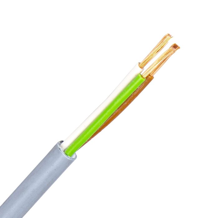 LiYY kabel 3X0,75 mm2 grijs (Eca) (Haspel 500 mtr) - Afbeelding 1