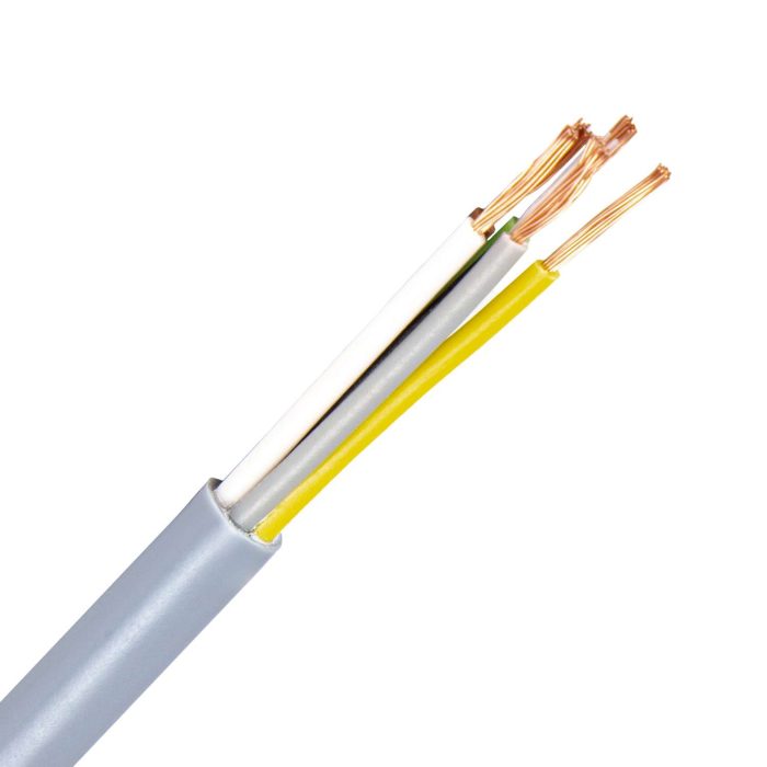 LiYY kabel 5X0,5 mm2 grijs (Eca) (Haspel 1000 mtr) - Afbeelding 1