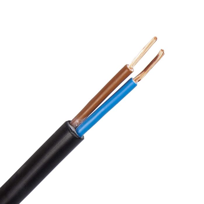 H05Z1Z1-F kabel 2X4,0 mm2 zwart (Eca) (Haspel 500 mtr) - Afbeelding 1