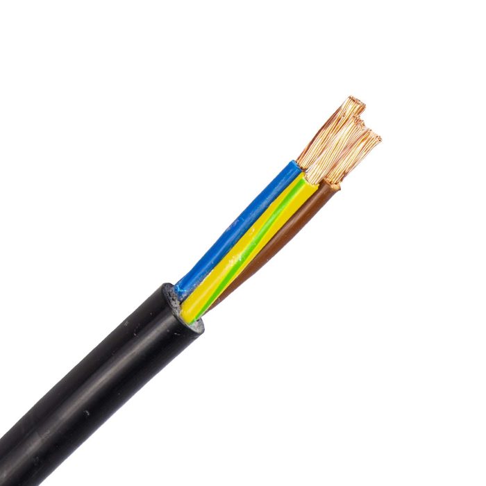 Z1Z1-K-JB kabel 0,6/1 kV 3G6,0 mm2 zwart (B2ca-s1bd1a1) (Haspel 500 mtr) - Afbeelding 1