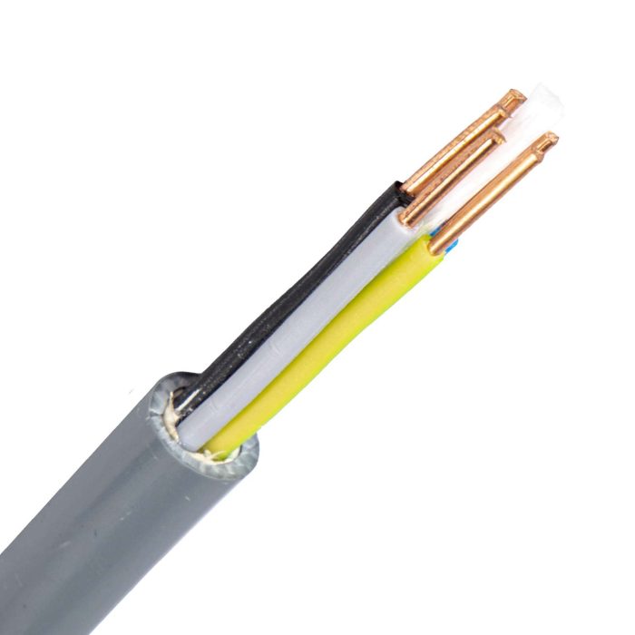 YMvK kabel 5G2,5 mm2 grijs (Dca-s2d2a3) (Ring 25 mtr) - Afbeelding 1