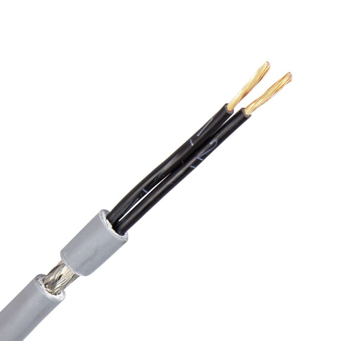 CFLEX-H-OZ kabel 2X0,75 mm2 grijs (Dca) (Haspel 500 mtr) - Afbeelding 1
