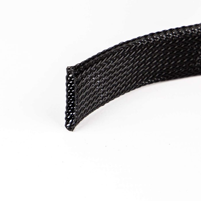 Gevlochten isolatiekous 6,5-17 mm nominaal 10 mm zwart (Rol 200 mtr) - Afbeelding 1