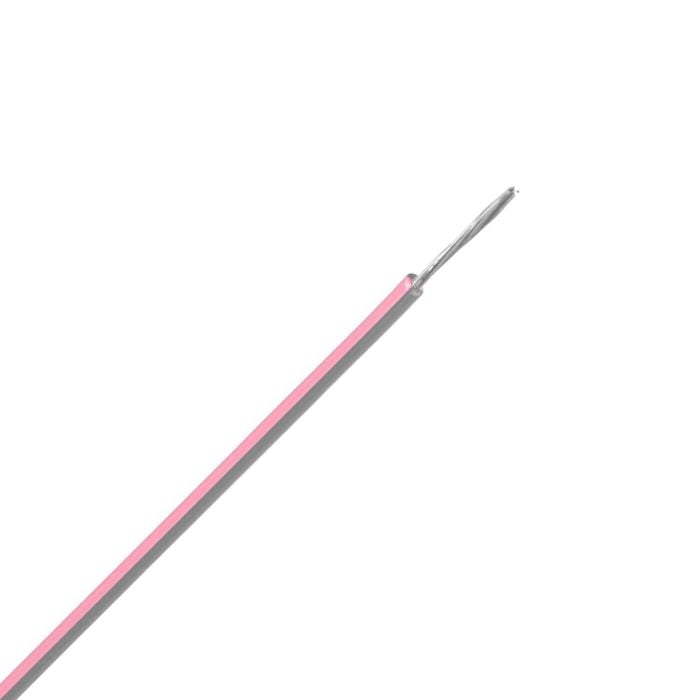 FLRY-A snoer 0,5 mm2 grijs/roze (Ring 500 mtr) - Afbeelding 1