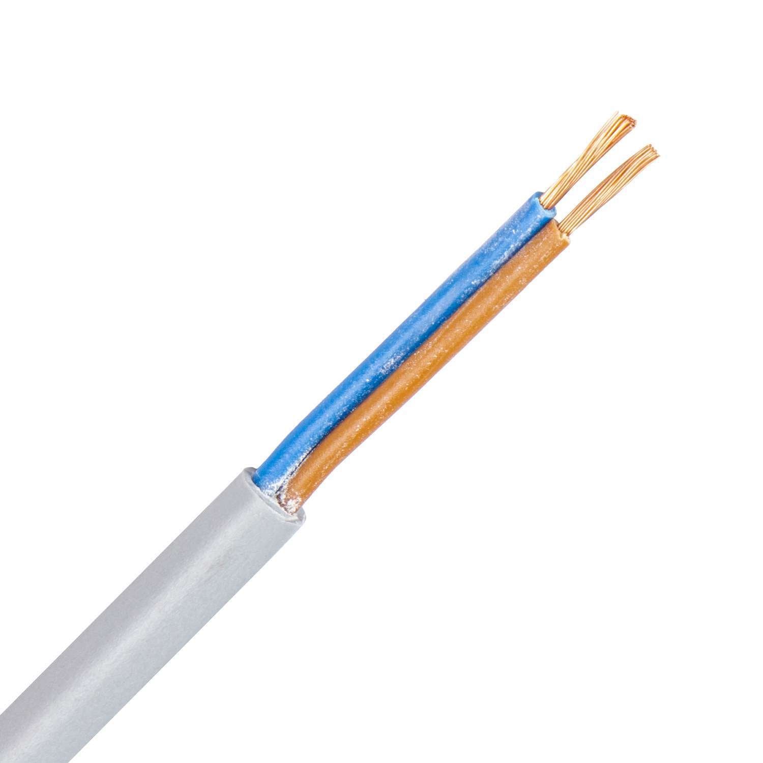 1201.2X075GR-ECA.jpg HSLH-OB kabel 2X1,0 mm2 grijs (Cca) (Ring 100 mtr) - Afbeelding 1