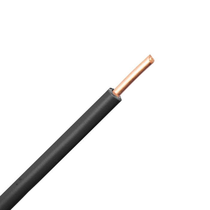 VMD draad (H05V-U) 0,75 mm2 zwart (Eca) (Tonnetje 3000 mtr) - Afbeelding 1