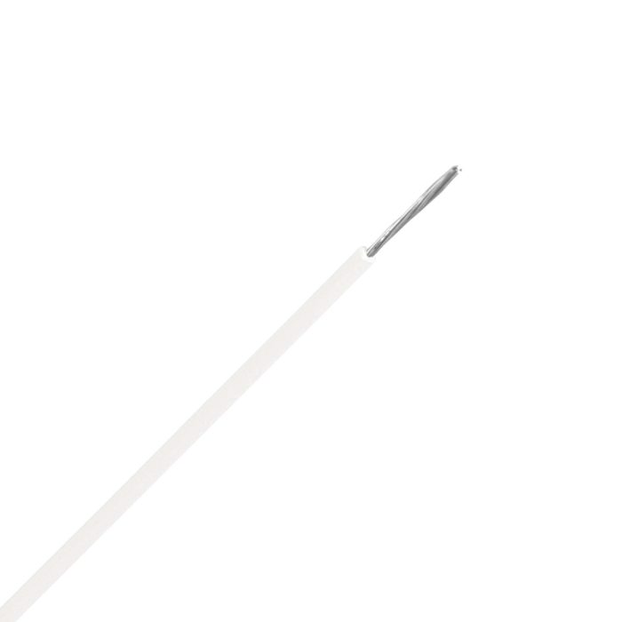 FEP snoer 1,5 mm2 wit vertind koper 180 graden (Haspel 500 mtr) - Afbeelding 1