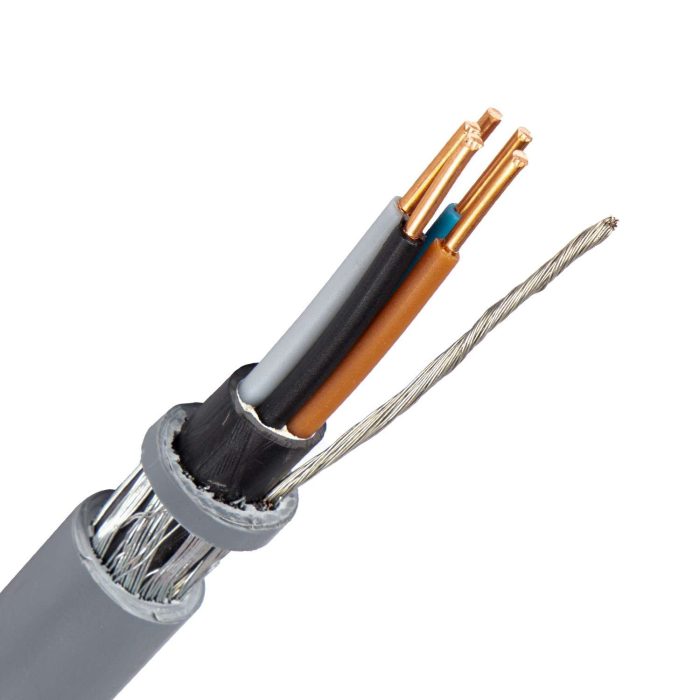 VO-YMvK-as kabel 5X2,5/2,5 mm2 grijs (Dca-s2d2a3) (Haspel 500 mtr) - Afbeelding 1