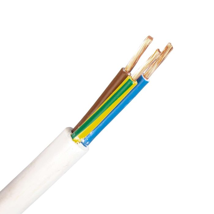 H05Z1Z1-F kabel 3G1,5 mm2 wit (Dca) (Ring 100 mtr) - Afbeelding 1