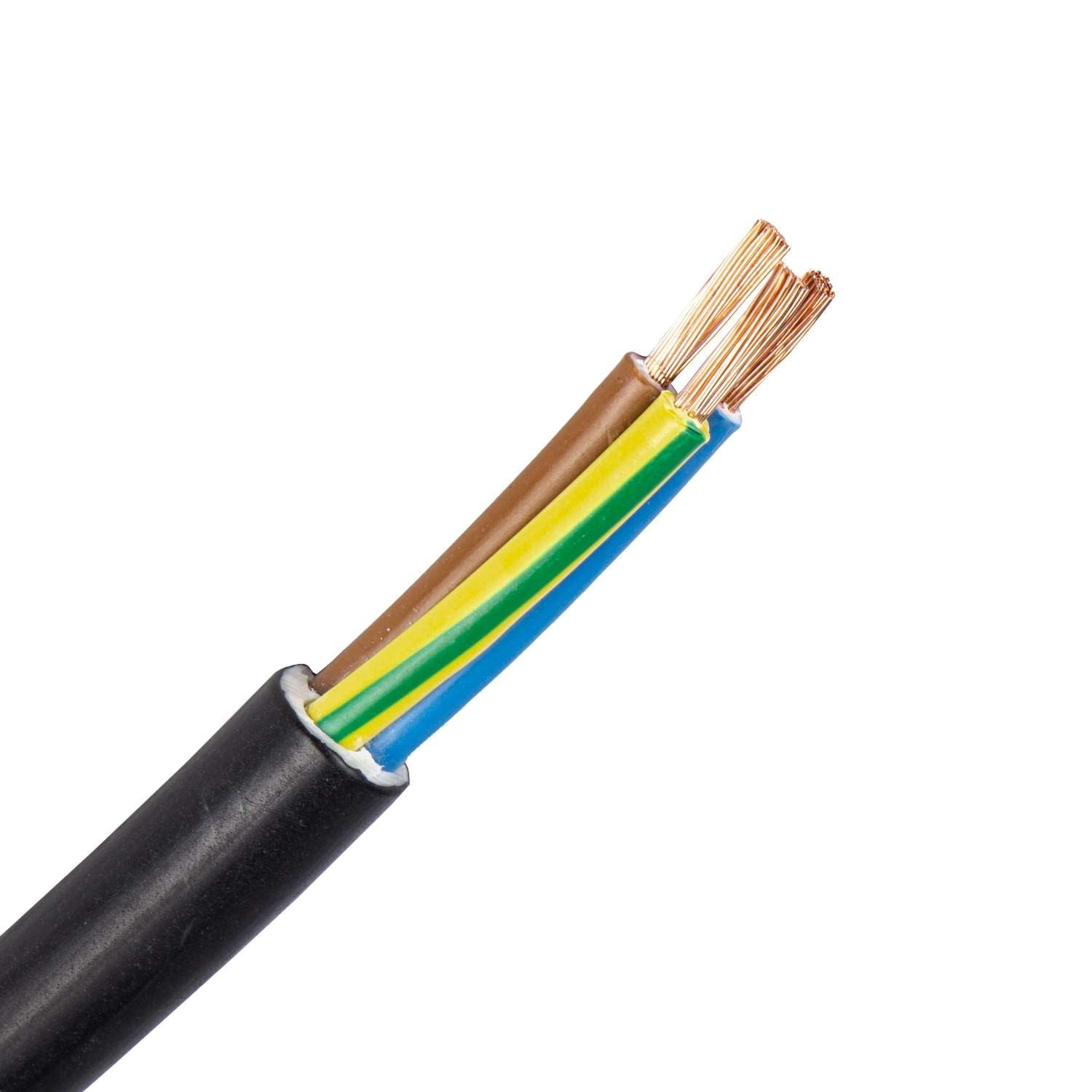 1523.3G10ZR/CCA H05Z1Z1-F kabel 3G1,0 mm2 zwart (Cca-s1ad1a1) (Ring 100 mtr)
