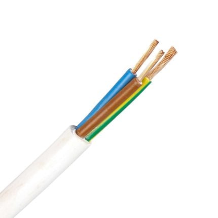 H05Z1Z1-F kabel 3G1,0 mm2 wit (Cca-s1ad1a1) (Ring 100 mtr)