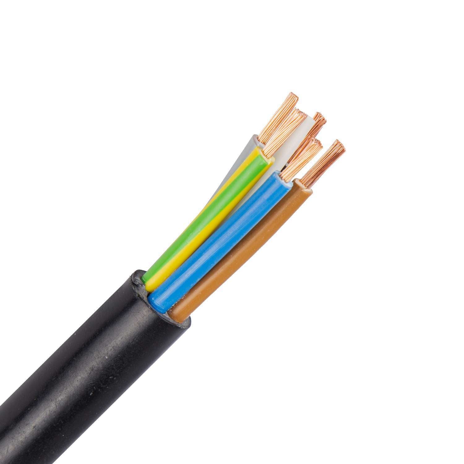 1523.5G10ZR/CCA H05Z1Z1-F kabel 5G1,0 mm2 zwart (Cca-s1ad1a1) (Ring 100 mtr)