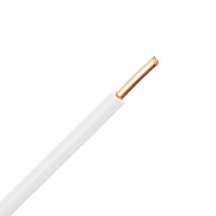 VMD draad (H05V-U) 1,0 mm2 wit (Eca) (Ring/Doosje 200 mtr)