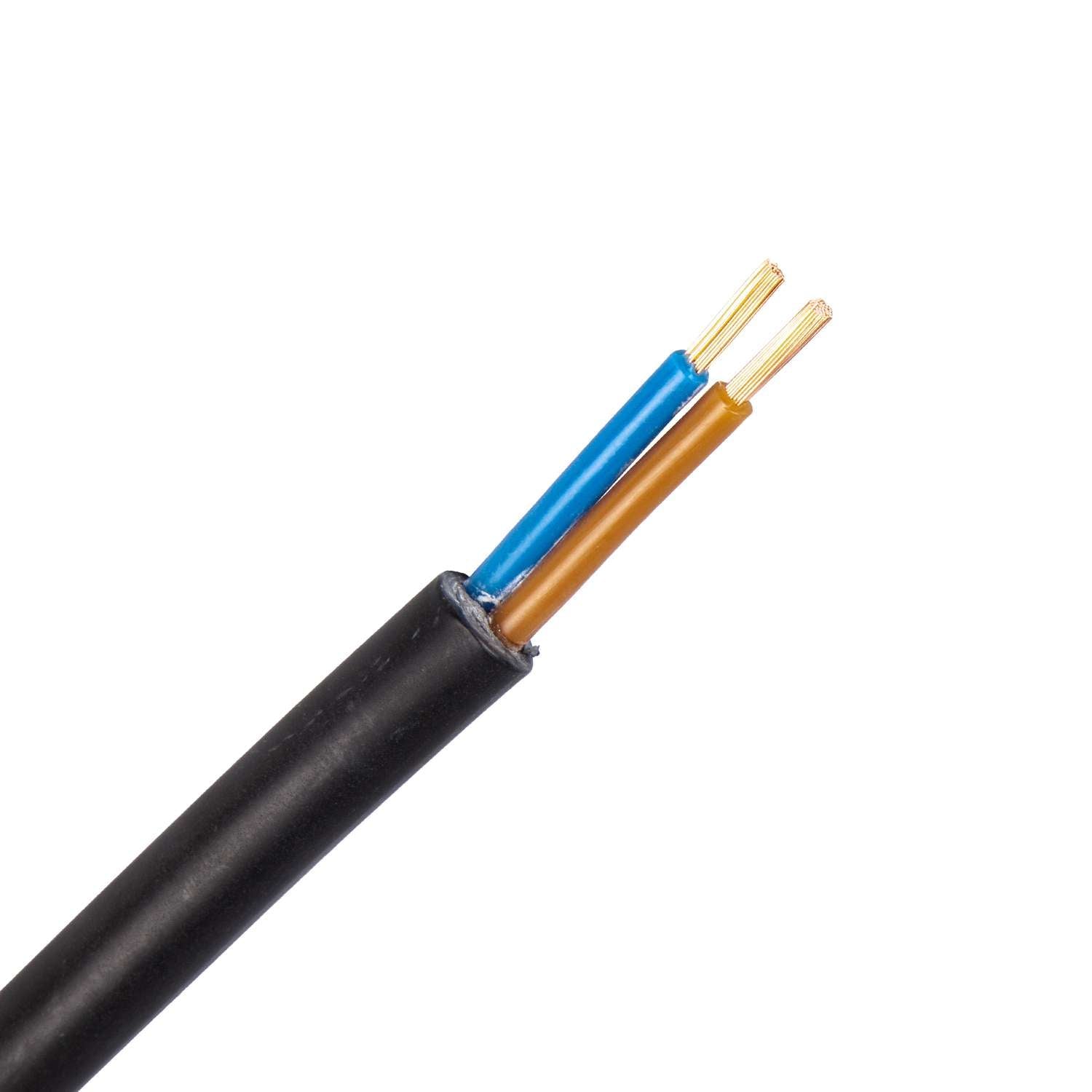 1631.2X15ZR RZ1-K / YMz1Kf 2X1,5 mm2 zwart (Cca) (Cca-s1ad1a1) (Ring 100 mtr)