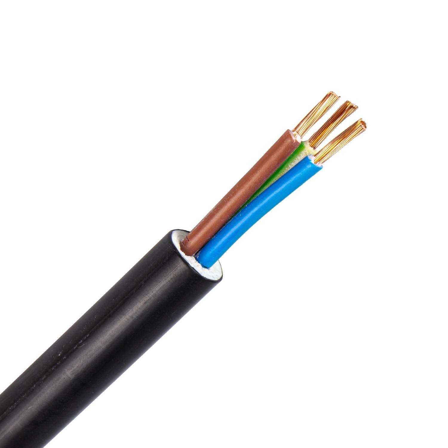 1631.3G25ZR RZ1-K / YMz1Kf 3G2,5 mm2 zwart (Cca) (Cca-s1ad1a1) (Ring 100 mtr)