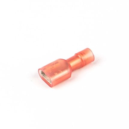 Vlakstekerhuls volledig geïsoleerd nylon 4,8X0,8 mm rood (Zak 1000 stuks)