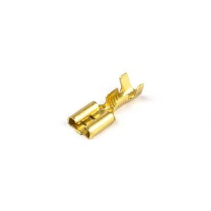 Vlakstekerhuls messing 6,3X0,8 mm 1-2,5 mm2 (Zak 1000 stuks)