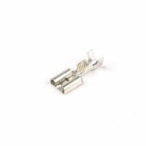 Vlakstekerhuls vertind messing 6,3X0,8 mm, 1-2,5 mm2 (Zak 1000 stuks)
