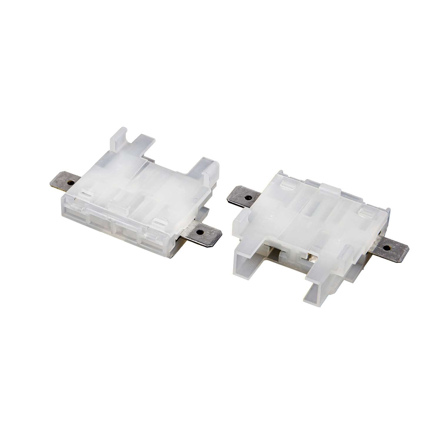 1049.0004 Zekeringhouder koppelbaar wit met 2x male contact 6,3 mm (Zak 100 stuks)