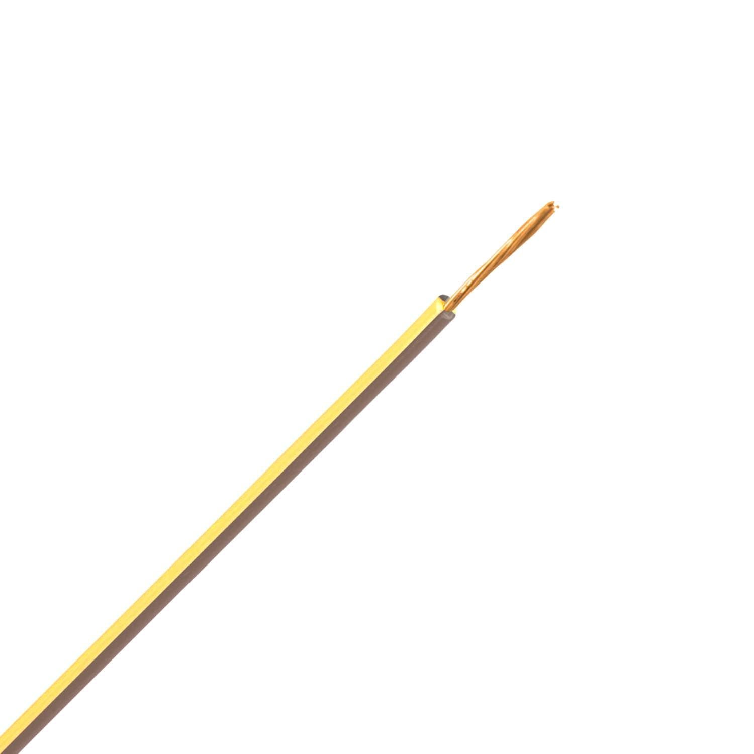1079.2501H FLRY-A snoer 0,5 mm2 bruin/geel (Haspel 500 mtr)