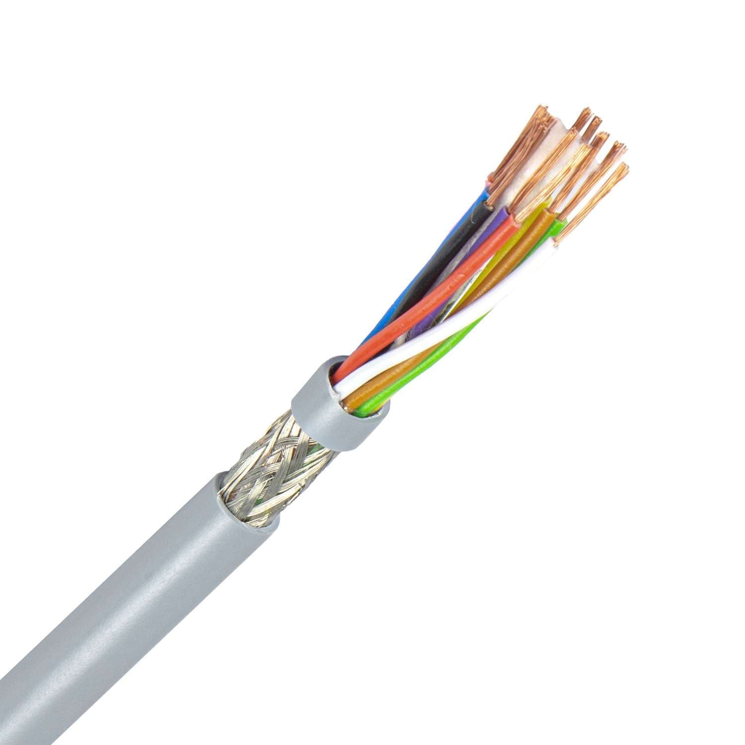 1090.10X10GR LiYCY kabel 10X1,0 mm2 grijs (Eca) (Ring 100 mtr)