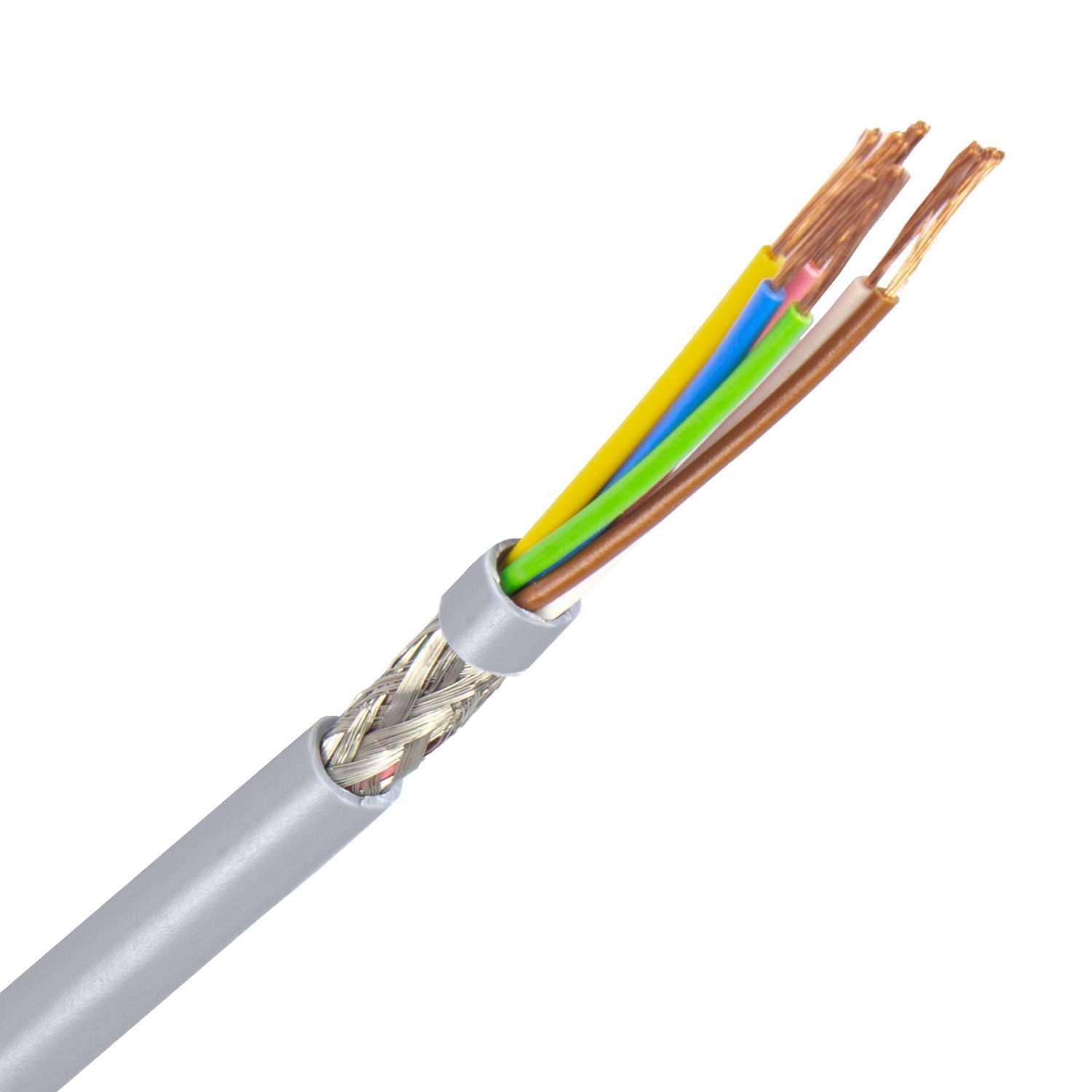 1090.7X15GH-D LiYCY kabel 7X1,5 mm2 grijs (Eca) (Haspel 500 mtr)