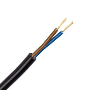 VMVL kabel (H05VV-F) 2X1,5 mm2 zwart (Eca) (Ring 100 mtr)