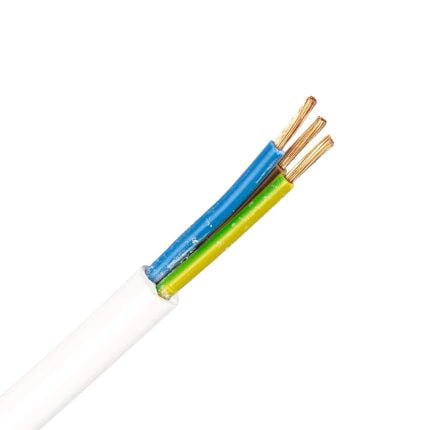 VMVL kabel (H05VV-F) 3G0,75 mm2 wit (Eca) (Haspel 500 mtr)