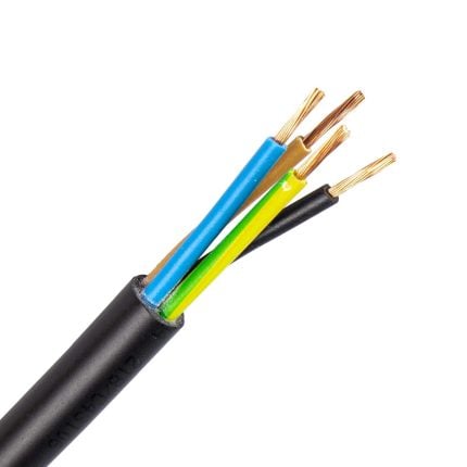 VMVL kabel (H05VV-F) 4G1,0 mm2 zwart (Eca) (Haspel 500 mtr)