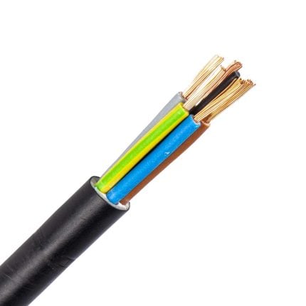 VMVL kabel (H05VV-F) 5G1,5 mm2 zwart (Eca) (Haspel 500 mtr)