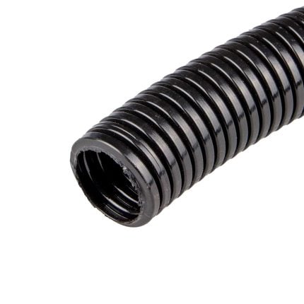 Ribbelkous PP 20,0-16,0 mm zwart (Rol 50 mtr)