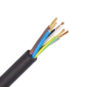 H07RN-F (Neopreen) kabel 5G2,5 mm2 zwart (Eca) (Ring 100 mtr)
