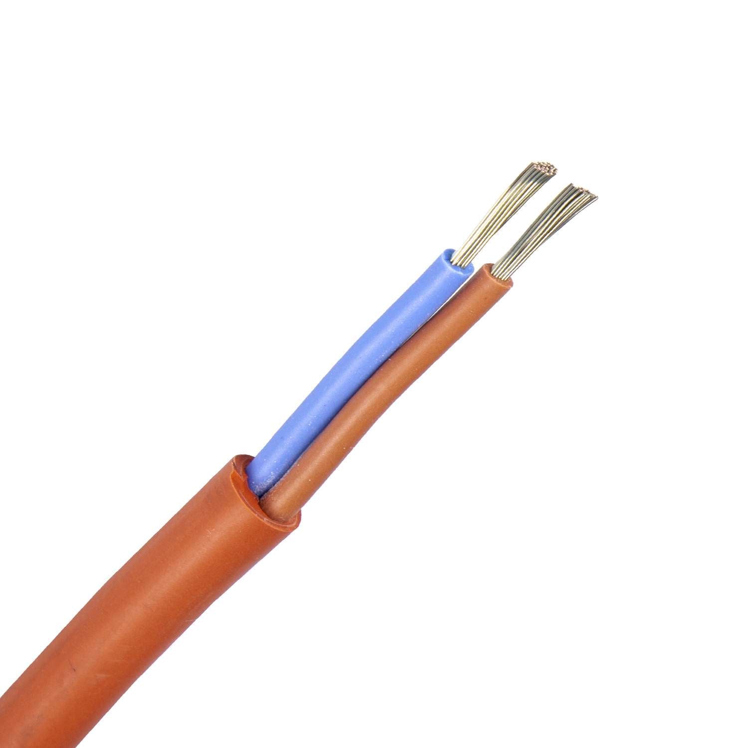 1146.2X10RR SIHF siliconenkabel vertind 2X1,0 mm2 roodbruin (Eca) (Ring 100 mtr)