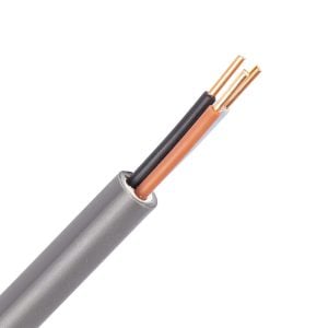 YMvK kabel 3X2,5 mm2 grijs, aderkleuren: zwart, bruin, grijs (Donne) (Dca-s2d2a3) (Ring 100 mtr)