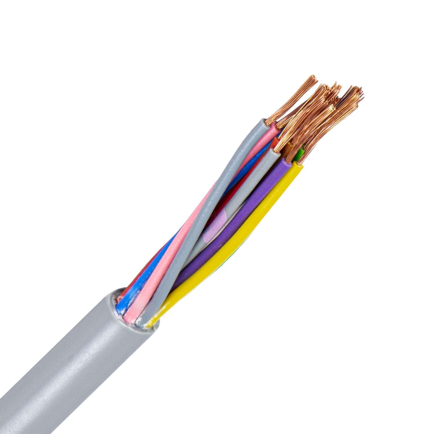 1159.12X025GH-D LiYY kabel 12X0,25 mm2 grijs (Eca) (Haspel 500 mtr)