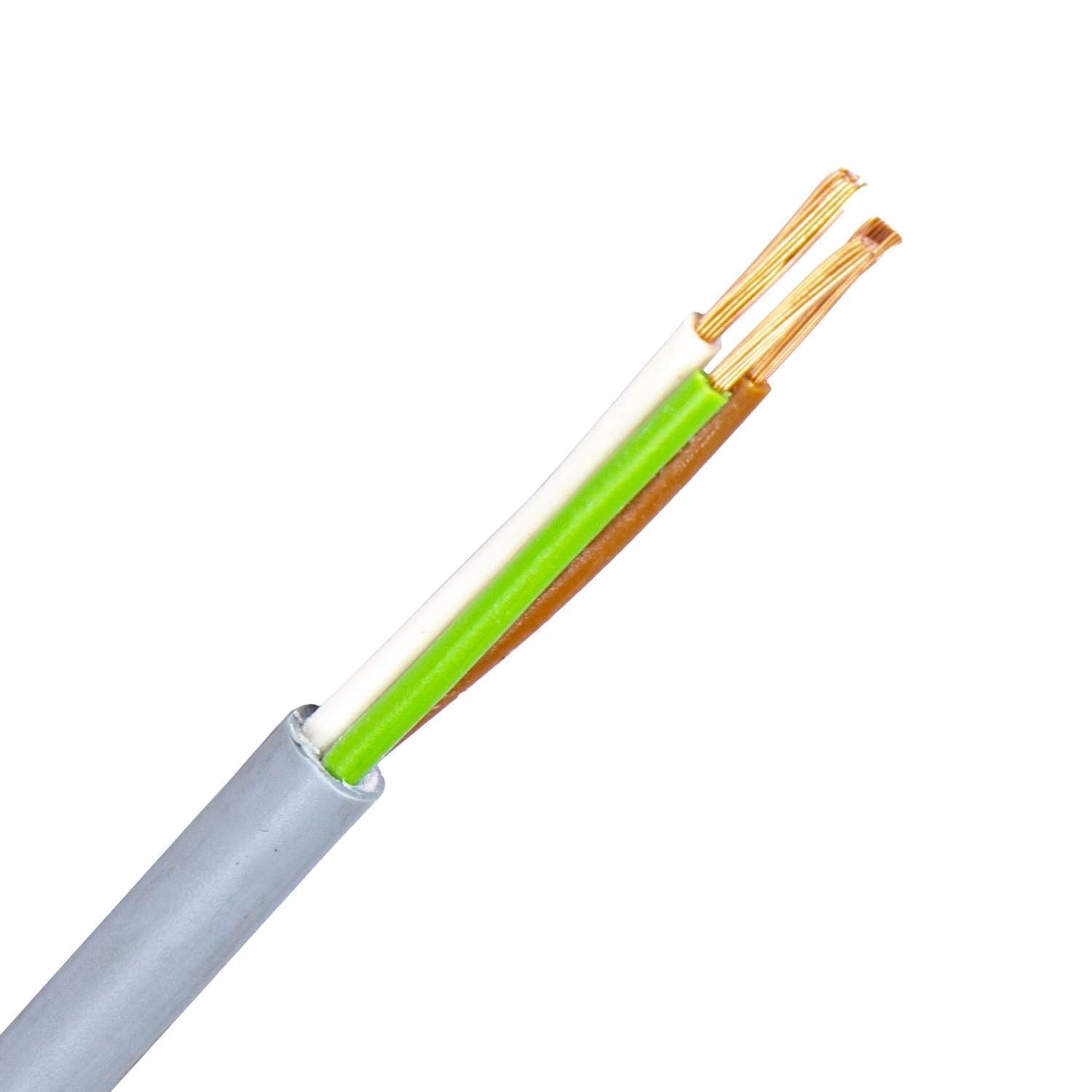1159.3X075GH-D LiYY kabel 3X0,75 mm2 grijs (Eca) (Haspel 500 mtr)