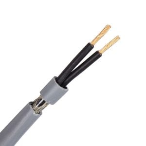 FLEX-OZ-CY (YSLCY-OZ) kabel 2X1,0 mm2 grijs (Eca) (Ring 100 mtr)