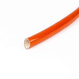 Glaskous siliconen geïmpregneerd 4 kV 0,8 mm roodbruin (Rol 200 mtr)