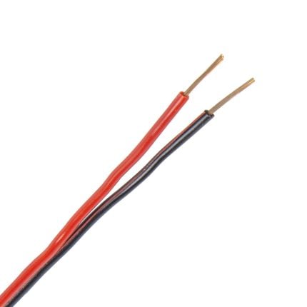 Luidsprekerkabel 70 graden 2X2,5 mm2 rood/zwart (Haspel 100 mtr)