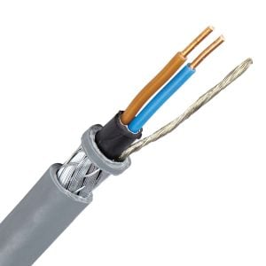 VO-YMvK-as kabel 2X2,5/2,5 mm2 grijs (Dca-s2d2a3) (Haspel 500 mtr)