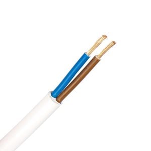 H05Z1Z1-F kabel 2X1,5 mm2 wit (Cca-s2d2a1) (Ring 100 mtr)