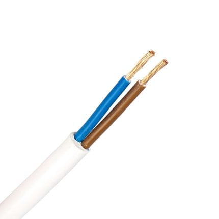 H05Z1Z1-F kabel 2X0,75 mm2 wit (Cca-s2d2a1) (Ring 100 mtr)