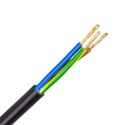 VMVS kabel (H03VV-F) 3G0,75 mm2 zwart (Eca) (Ring 100 mtr)